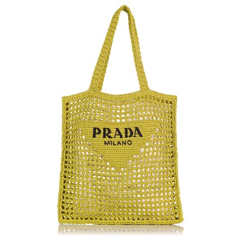 prada ribbon bag yellow|Yellow Raffia tote bag .